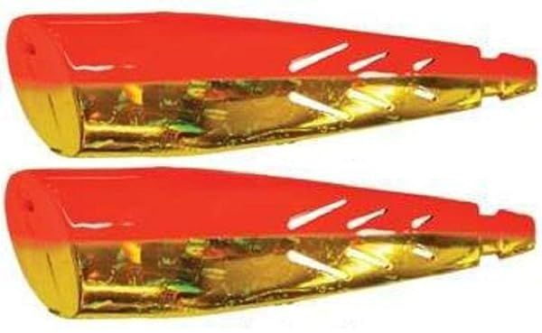 Brads BS Fishtales Super Bait Kokanee Cut Plug 2 Inch 2-Pack Unrigged Fireball Fishing Lures