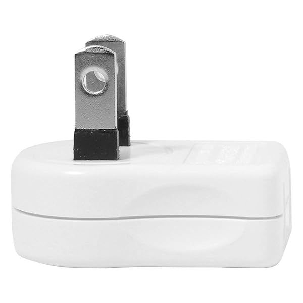 Cablecc NEMA 1-15P USA Outlet Saver Power Extension Adapter 2 Prong 2 Outlets 90 Degree Angled Design for Convenient Use