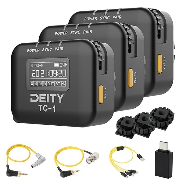 Deity TC-1 Wireless Timecode Box Kit with 2.4G Radio Bluetooth 5.0 and 250FT Range for Accurate Timecode Control