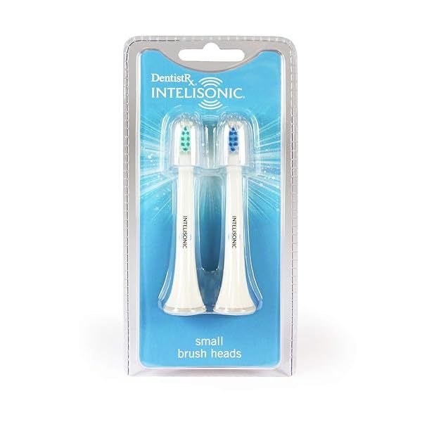 DentistRx InteliSonic Small Brush Heads Pack of 2 for Effective Oral Care