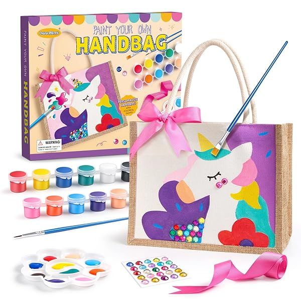 Drama Planet Painting Kit for Girls Create Your Own Handbag Fun Arts and Crafts DIY Gift for Ages 6 and Up