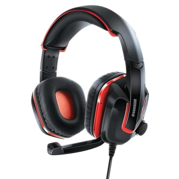 dreamGEAR Grx-440 Wired Gaming Headset for Nintendo Switch, PS4, Xbox One & PC - Black/Red