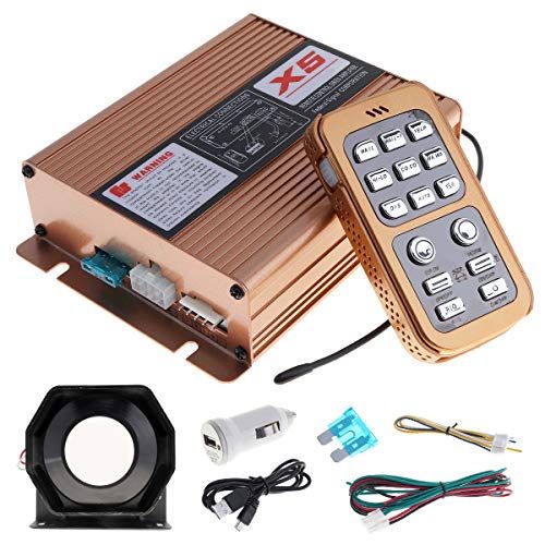 ePathChina DC12V 200W Loud Car Warning Alarm Police Siren Horn Speaker with MIC System and Remote Control