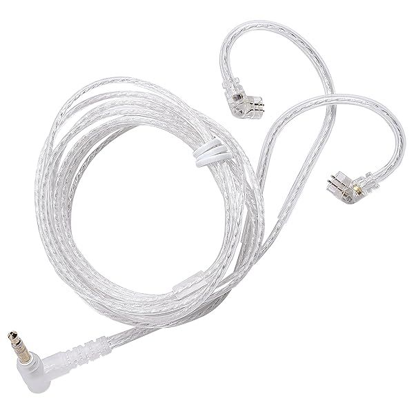 Erjigo KZ ZSN Detachable Silver Plated In-Ear Headphones Cable - 0.75mm Pins Replacement Cord (No Microphone)