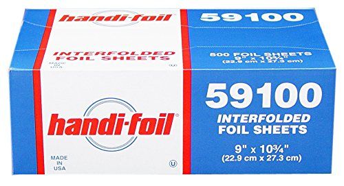 Handi-Foil 59100 500 Foil Pop-Up Sheets 9 x 10.75 Inches Pack of 500 for Easy Cooking and Baking