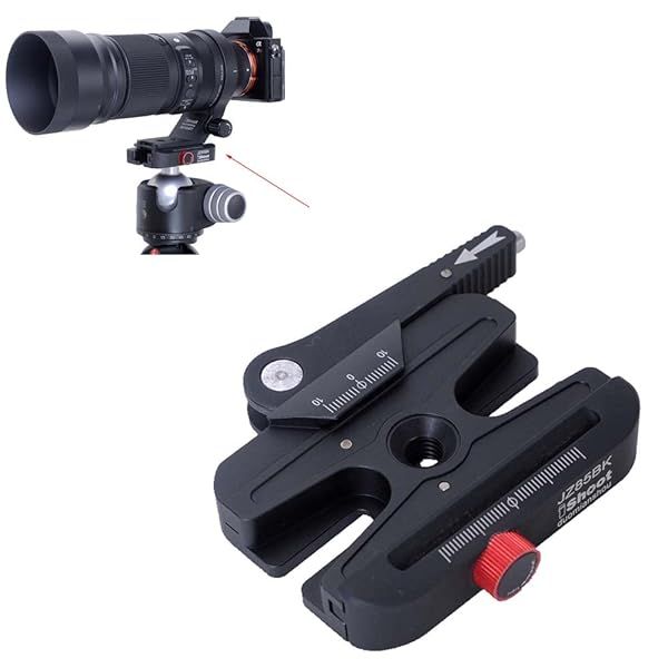 iShoot Long Lever Quick Release Clamp Adapter for Manfrotto & Arca-Swiss Plates - Fine-Tuned for Perfect Camera Stability
