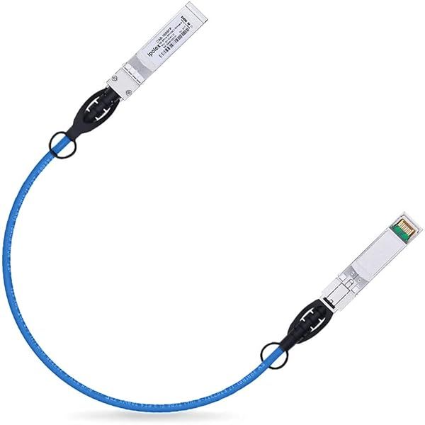 ipolex 10G SFP+ Twinax Cable 0.5m Blue Direct Attach Copper DAC Compatible with Cisco Meraki Ubiquiti Mikrotik Intel Fortinet Netgear D-Link