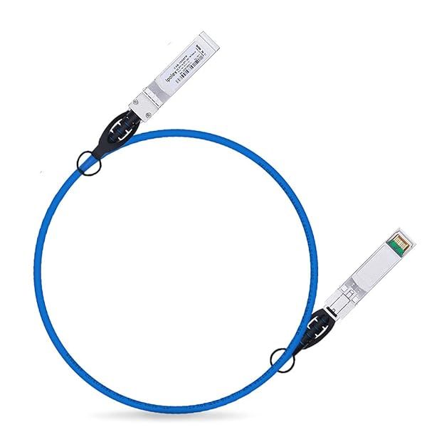 ipolex 10G SFP+ Twinax Cable 1m Blue Direct Attach Copper DAC Compatible with Cisco Meraki Ubiquiti Mikrotik Intel Fortinet Netgear D-Link