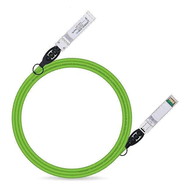 ipolex 10G SFP+ Twinax Cable 2m Green Direct Attach Copper DAC Compatible with Cisco Meraki Ubiquiti Mikrotik Intel Fortinet Netgear D-Link Supermicro