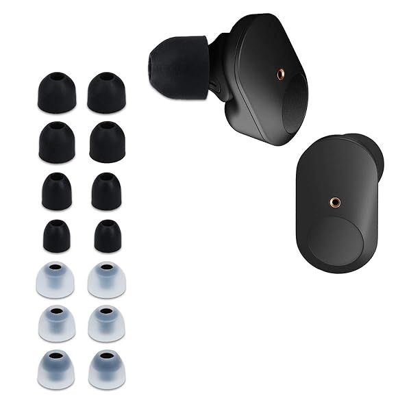 KWMobile 14x Silicone Ear Tips for Sony WF-1000XM3/4/5 - Perfect Replacement for Ultimate Comfort