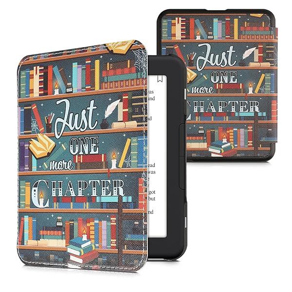 KWMobile Case for Barnes & Noble Nook Glowlight 4/4e - Colorful Library Motto eReader Cover