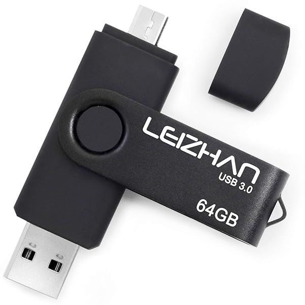 Leizhan 64GB OTG Micro USB Flash Drive for Samsung Galaxy & More - Fast Data Transfer, Compatible with Android Devices