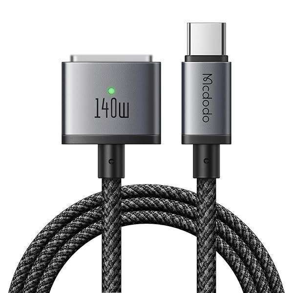 McDodo 140W USB-C Magnetic Charger Cable for MacBook Air/Pro M1 M2 M3 (2021-2024) - 6.6ft Fast Charging Solution