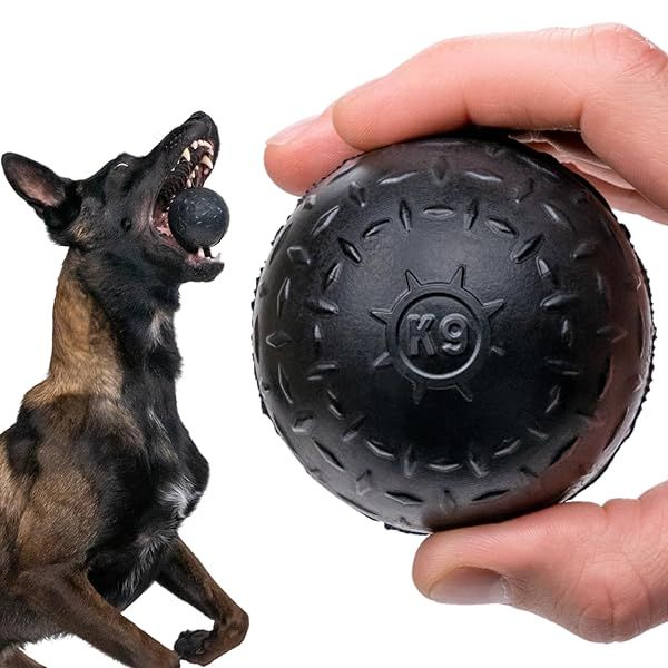 Monster K9 Indestructible Dog Ball for Medium and Large Breeds Ultra Durable Chew and Fetch Toy Lifetime Replacement 2.8in