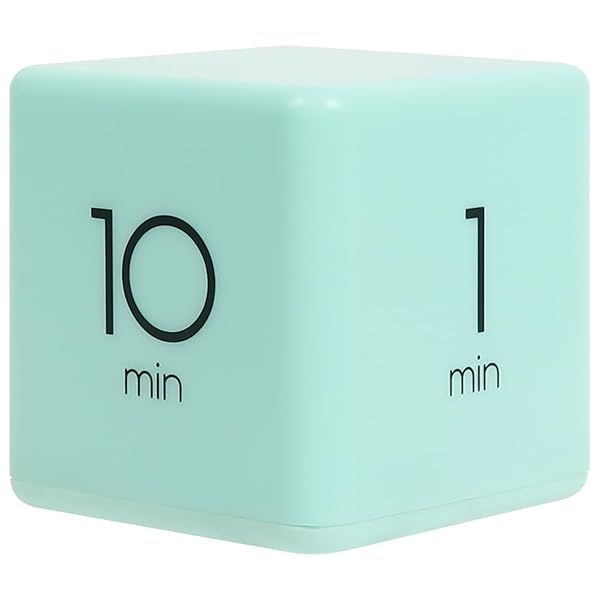 Boost Productivity with Mooas Cube Timer: Versatile 1-10 Min Flip Timer for Kids, Kitchen, Study & Workouts