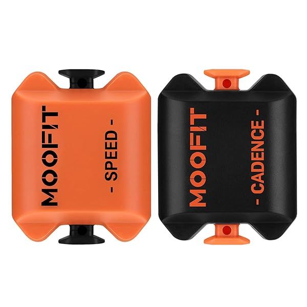 Moofit Cadence Speed Sensor Bluetooth ANT Wireless RPM Cycling Spin Bike Sensor for Wahoo Coosporide Rouvy Peloton IP67 Waterproof Orange
