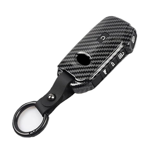ontto Key Fob Cover Case for Kia Remote Carbon Pattern Black Durable Protection