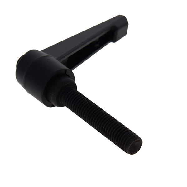Othmro Adjustable Clamping Lever Handle M10 Thread Push Button Ratchet Locking Handle Aluminum Alloy Black 1Pcs