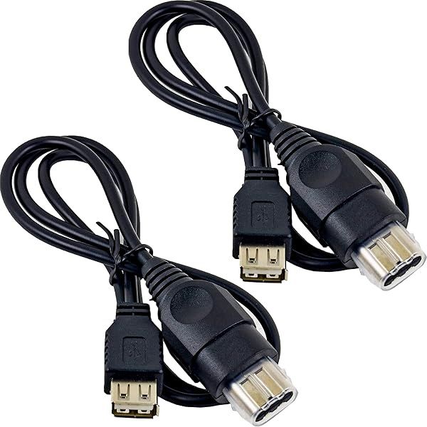 risingsaplings PC Female USB Converter Adapter Cable Cord for Original Xbox Console Gen.1 Console About 30.5in Length (2 PCS)