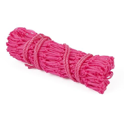 Shires 50 Inch Premium Poly Cord 2 Inch Hole Hay Net in Pink for Horses and Livestock
