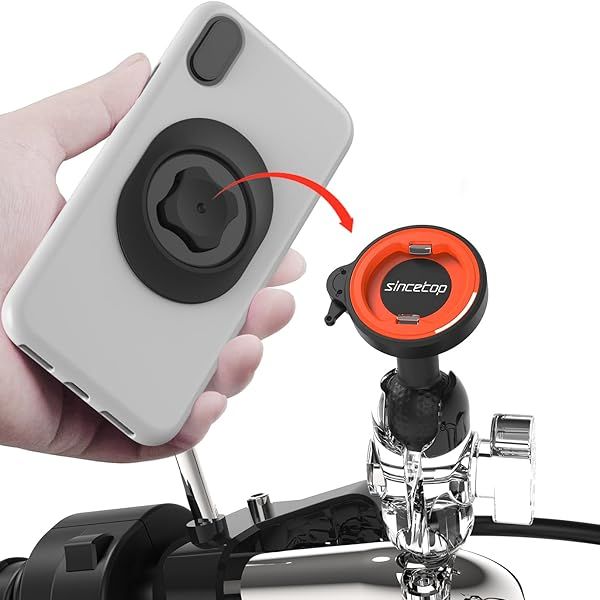 Sincetop Universal 1 Inch Ball Motorcycle Phone Mount Quick Release Motorbike Smartphone Holder Series C 1st Gen