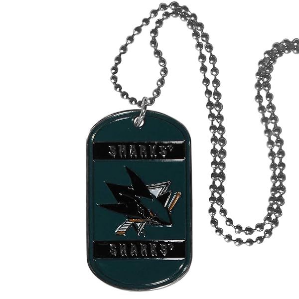 Siskiyou Sports NHL San Jose Sharks 26 Inch Tag Necklace for Fans and Collectors