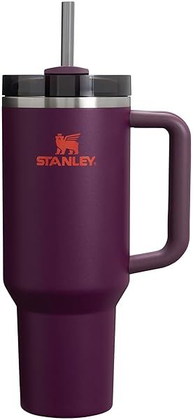 Stanley Quencher H2.0 Tumbler 40 oz - Insulated, BPA-Free, Cupholder Compatible with 3-Way Lid & Handle in Plum
