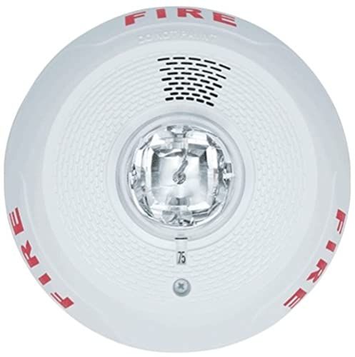 System Sensor Horn Strobe White High Visibility Alarm for Fire Safety and Emergency Alerts
