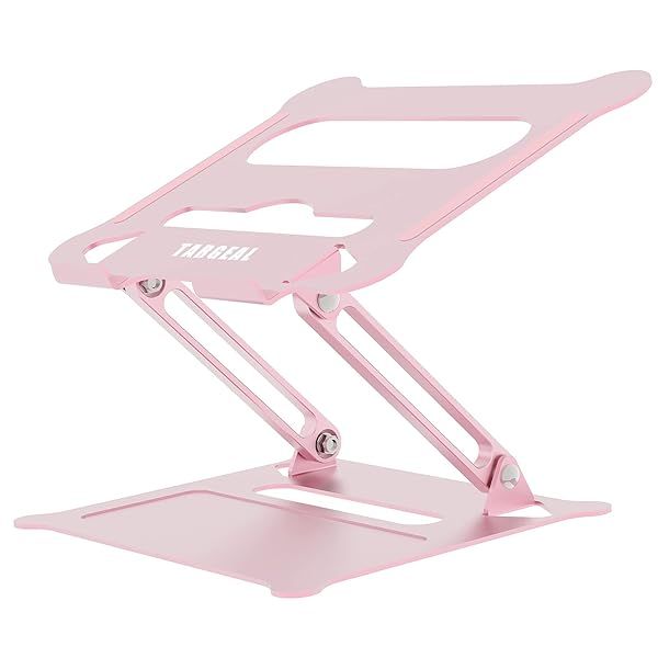 Targeal Adjustable Laptop Riser Multi Angle Stand with Heat Vent for Mac Notebook Lenovo KT1 Rose