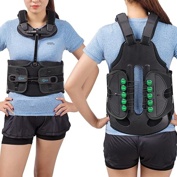TODDOBRA TLSO Thoracic Full Back Brace for Men and Women Universal Support for Kyphosis Compression Fractures Osteoporosis and Spine Injuries