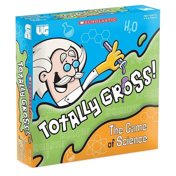 University Games Scholastic Totally Gross Game of Science with Real Slime for 2 to 4 Players Ages 6 and Up