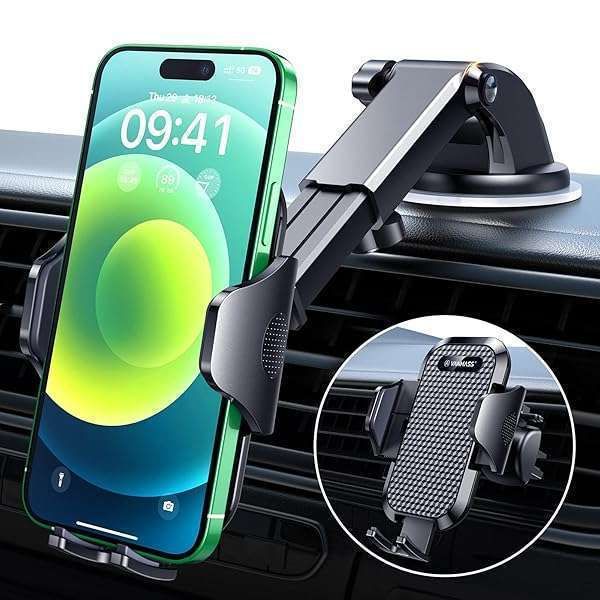 VANMASS 2025 Military-Grade Car Phone Holder: Strongest Suction, Universal Fit for iPhone & Android