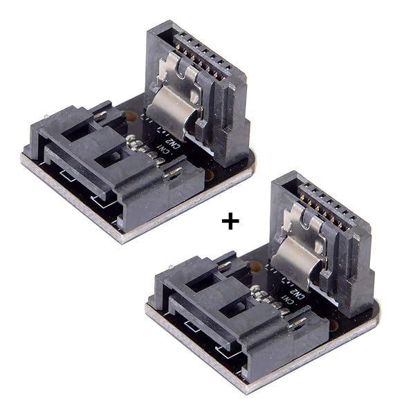 Xiwai SATA 7Pin 90 Degree Angled Adapter for SSD/HDD - Female to Male for Desktop Motherboards