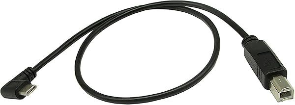 ZdyCGTime 18 Inch Type C Printer Cable Right Angle USB 2.0 Type C to Type B for Printers and Scanners