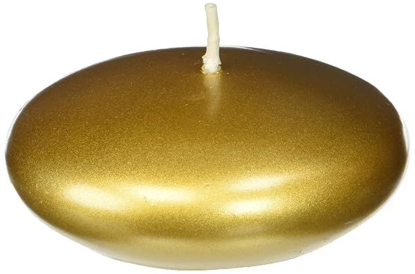 Zest Candle 12 Piece Metallic Bronze Gold Folding Candles 3 Inch Set for Elegant Home Decor