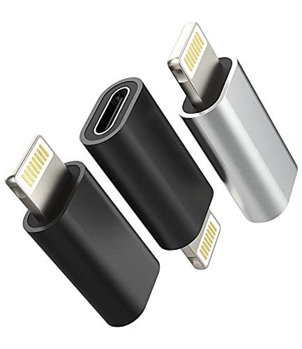 Zoyuzan 3-Pack USB C to Lightning Adapter for iPhone 12/11 Pro Max & iPad Air - Fast Charging Connector