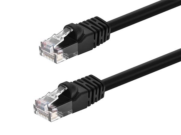 Monoprice 0.5 Feet Cat5e 350MHz UTP Bare Copper Ethernet Network Cable Black 104974
