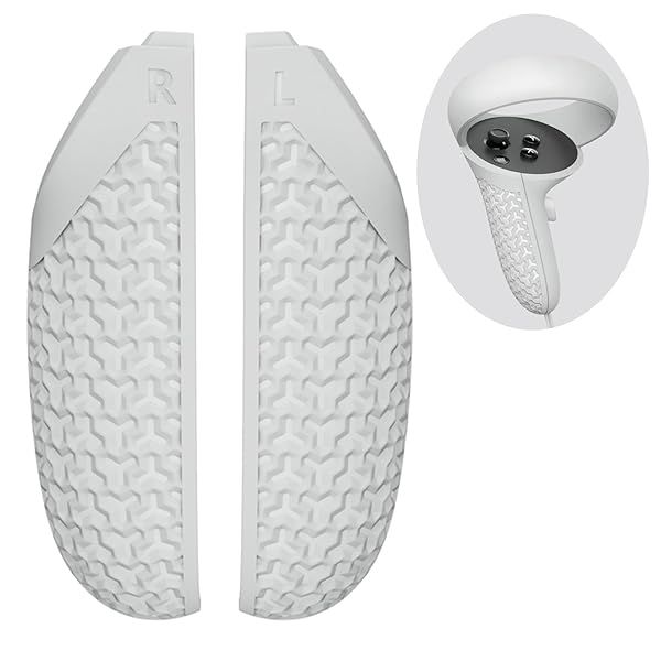 1 Pair Battery Charging Covers Compatible with Oculus Meta Quest 2 Controller, Replacement Parts Kits Accessories, Anti-Slip Texture Design, Enhanced