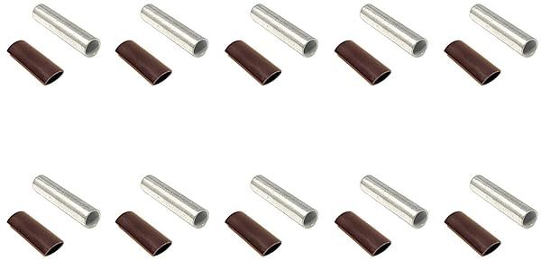 10 Pack 2/0 AWG Butt Splice Connectors Pure Copper Tin Coated Marine Grade Uninsulated by WindyNation