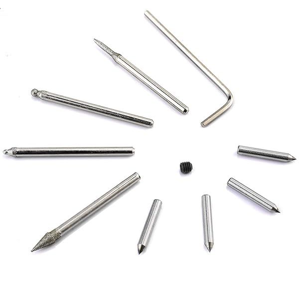 10PCS Tungsten Carbide Engraver Bits Set for UTOOL - Diamond Point Steel Parts