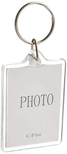 10pcs Clear Acrylic Photo Frame Keychains - 2.7x4.6cm Rectangle Inserts for Custom Keyrings