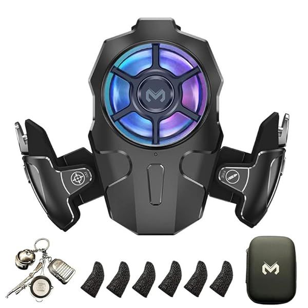11-in-1 PUBG Mobile Game Controller with Cooling Fan - 40 Shots/Second for PUBG, Fortnite & Call of Duty