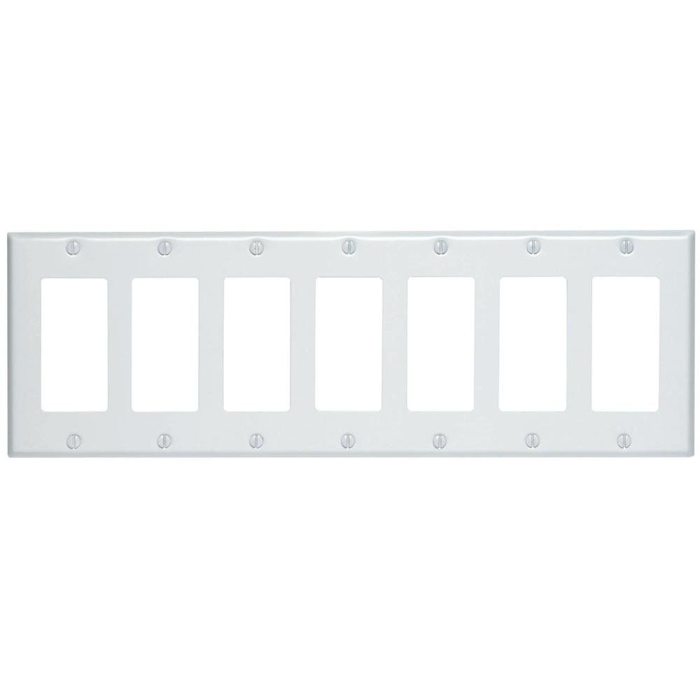 Leviton 80407-W WH WP 7G DEC: High-Quality Wall Plate for Enhanced Home Aesthetics