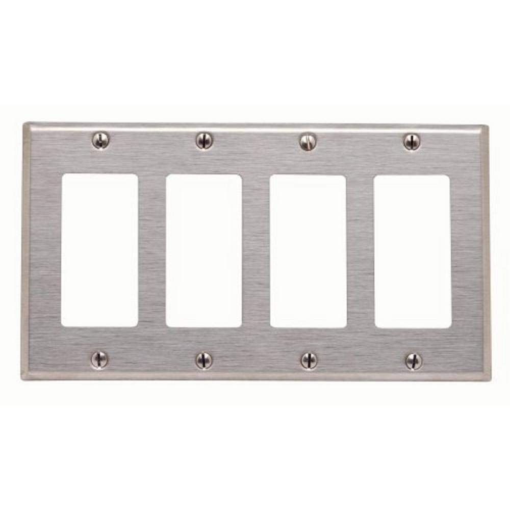 Leviton 84412-40 SS WP 4G Decora Standard Size Non-Magnetic Outlet - High-Quality Image & Specs