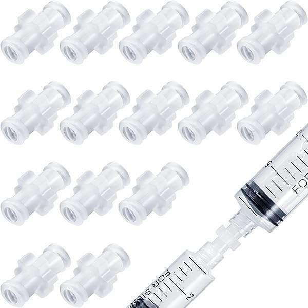 15 Pcs Syringe Adaptor Lock - Female Syringe Transfer Joint Connector for Secure Connections