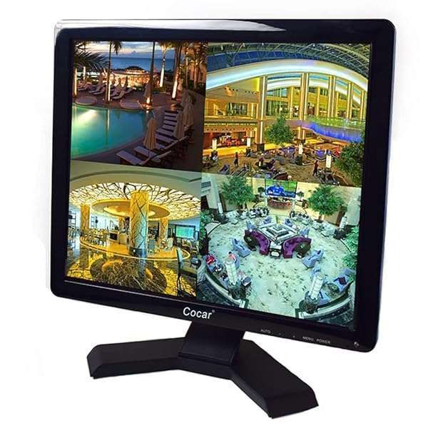 19-Inch CCTV Monitor 1280x1024 with BNC Input - Ideal for Home Security & Surveillance Systems