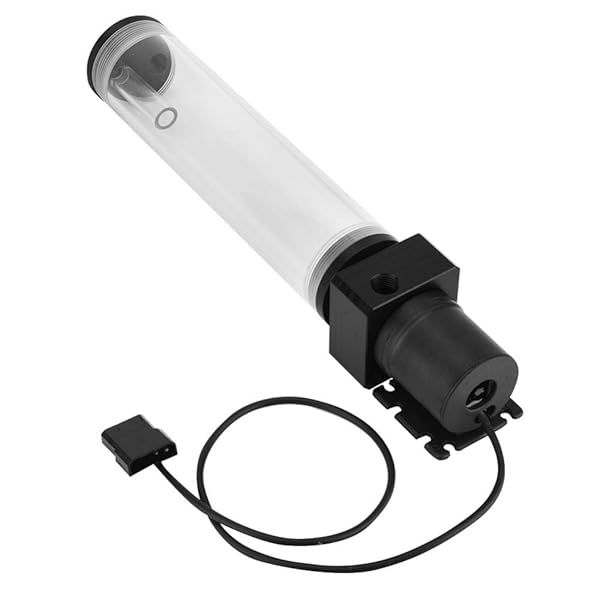 19W 12v CPU Water Cooling Pumpe Reservoir DIY Combo, 800L/H , G 1/4" Thread Port, PC CPU Water Cooling System Heat Exchanger Tool, Transparent Acrylic Material, Easy Install(300mm)