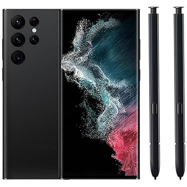 2 Pack Galaxy S22 Ultra S Pen Replacement - Non-Bluetooth Stylus for Samsung Galaxy S22 Ultra 5G (Phantom Black)