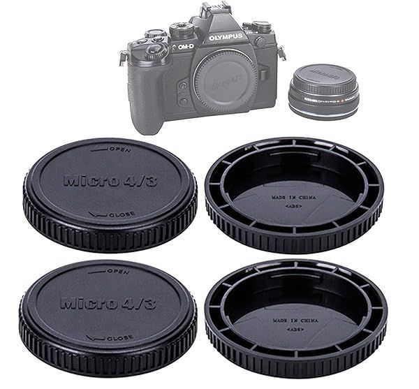 JJC M43 Lens Rear Cap (2 Packs) - Protect Your Olympus/Panasonic Micro Four Thirds Camera from Dust