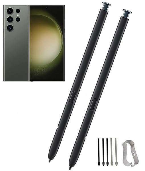 2 Pcs Galaxy S23 Ultra S Pen Replacement - Touch Stylus for Samsung S23 Ultra 5G (Green) - No Bluetooth Tips/Nibs